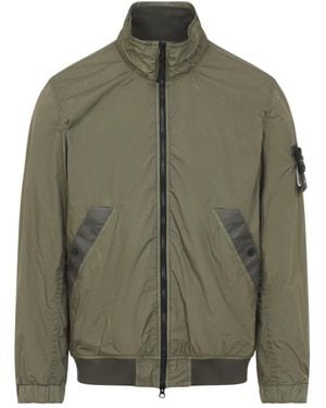 Stone Island Bomber Jackets - Green