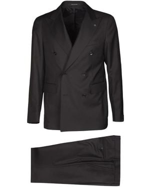 Tagliatore Double Breasted Suits - Negro