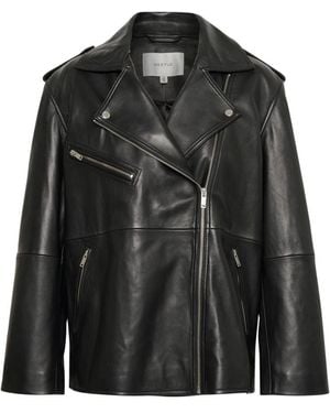Gestuz Leather Jackets - Black