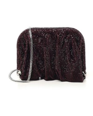 Benedetta Bruzziches Kristallbesetzte Mesh-Schultertasche - Schwarz
