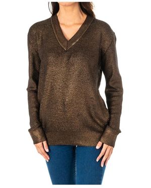 La Martina V-Neck Knitwear - Marrón