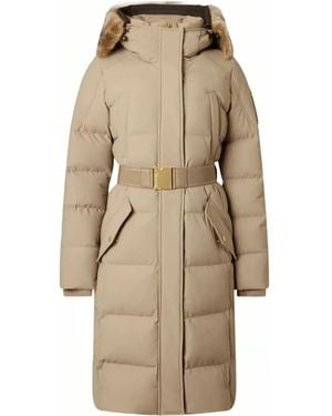 Moose Knuckles Gilded Langer Daunenparka - Natur