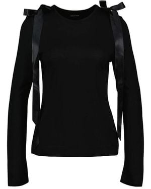Simone Rocha Long Sleeve T-Shirts - Black