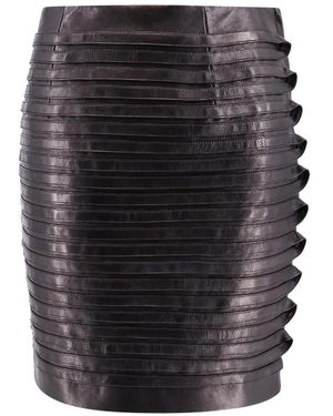 Versace Leather Skirts - Black