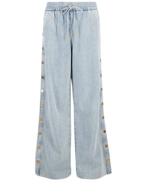 Zimmermann Rebellion Denim Snap Pant - Blauw