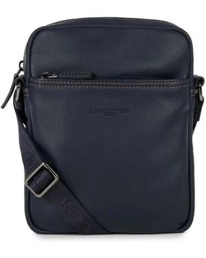 Lancaster Zipped Cowhide Crossbody Bag - Blau