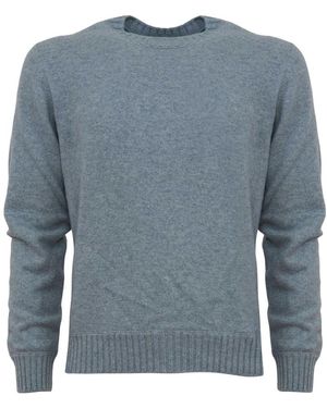 Barba Napoli Round-Neck Knitwear - Bleu