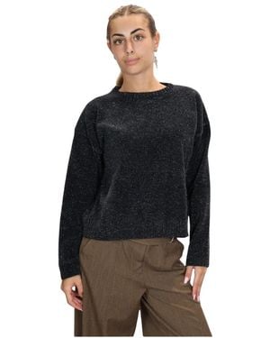 Marella Truien & Vesten ,Blauw ,Polyester Maestro Gebreide Trui Met Ronde Hals - Zwart