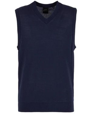 ARMANI EXCHANGE Sleeveless Jumpers - Blue