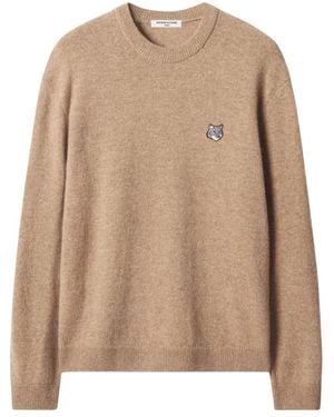 Maison Kitsuné Round-Neck Knitwear - Neutre