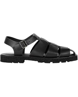 Paul Smith Schwarze Fisherman Sandalen Mit Union Jack Sohle