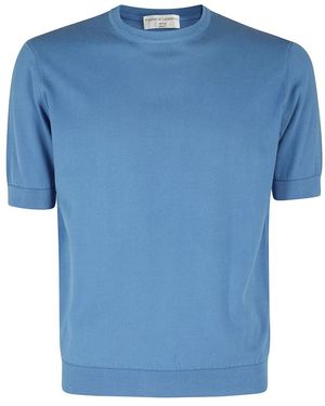 FILIPPO DE LAURENTIIS Soft Cotton Delave Shirt - Blau