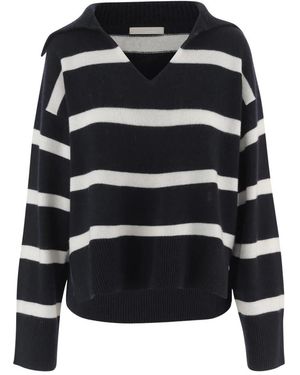 Allude V-Neck Knitwear - Black
