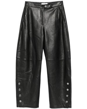 Sportmax Leather Trousers - Grey