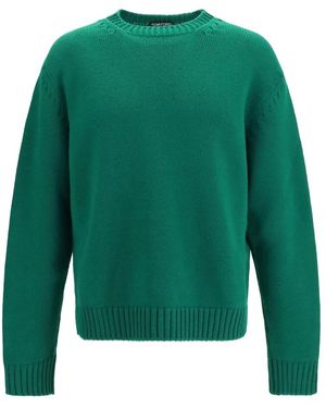 Tom Ford Truien & Vesten ,Groen ,Wol Trui Van Kasjmierwol Met Ronde Hals