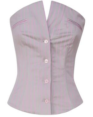 Poster Girl Sleeveless Tops - Purple