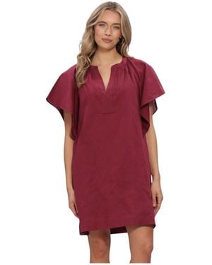 Notre-v Kleedjes ,Rood ,Linnen Nv-Hennette Dress
