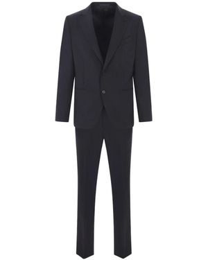 Caruso Single Breasted Suits - Negro