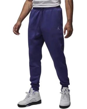 Nike Fitness ,Paars ,Katoen Brooklyn Fleece Trainingsbroeken - Blauw