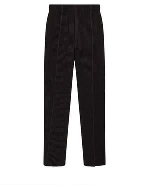 Issey Miyake Straight Trousers - Black