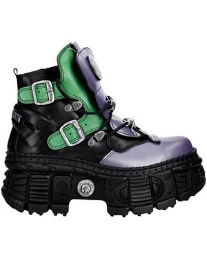 New Rock Lace-Up Boots - Verde