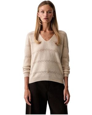 Twinset V-Hals Gebreide Kleding - Naturel