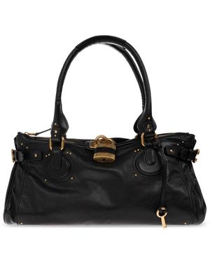 Chloé Tassen ,Zwart ,Katoen Paddington Xl Tas