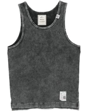 Maison Mihara Yasuhiro Tops ,Grijs ,Katoen Tank Top - Zwart
