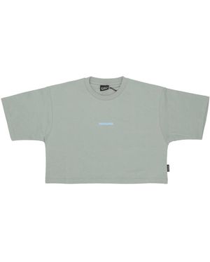 Propaganda Groene Crop Tee Met Ribben