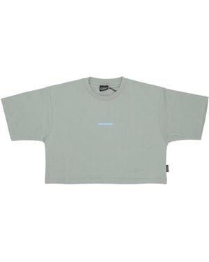 Propaganda Grünes Crop Tee Mit Rippen