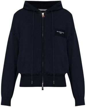 Givenchy Reißverschluss-Kapuzenpullover - Blau