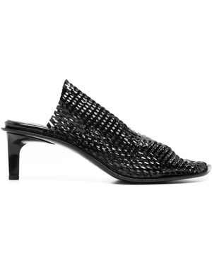 KENZO Schwarze skulptierte absatzschuhe mit eckiger spitze