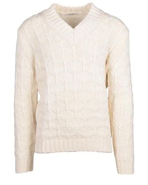 Kangra V-Ausschnitt Pullover - Natur