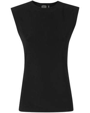 Norma Kamali Jersey-Top - Schwarz