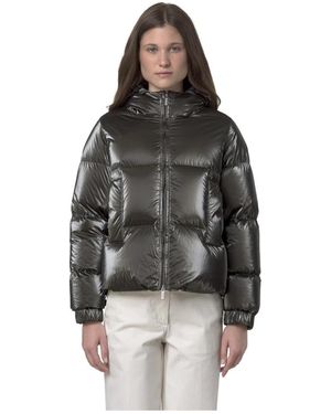 K-Way Jassen ,Groen ,Polyester Lethille Thermo Pearly - Zwart