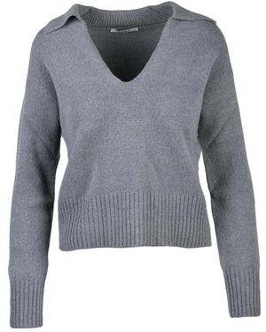 Kangra V-Neck Knitwear - Grigio