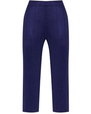 Issey Miyake Broeken ,Blauw ,Straight Broeken