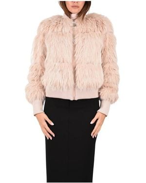 Patrizia Pepe Faux Fur &Amp; Shearling Jackets - Pink