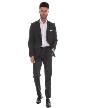 Paoloni Single Breasted Suits - Black