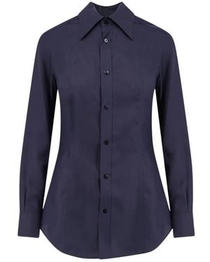 Gucci Zijden Poplin Shirt - Blauw