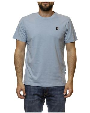Refrigue Tops ,Blauw ,Katoen T-Shirt Icon Patch