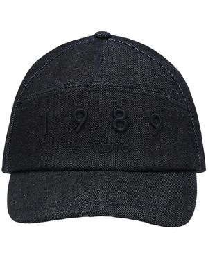 1989 STUDIO Blaue Sonnenblende Hut Für Männer - Schwarz