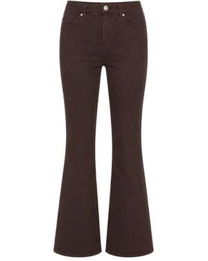2-Biz Jeans ,Bruin ,Katoen Rany Flared Jeans