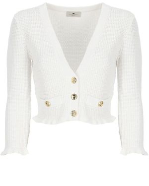 Elisabetta Franchi Cardigans - Blanc