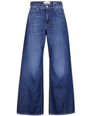 Replay Narja Wide Jeans - Blauw