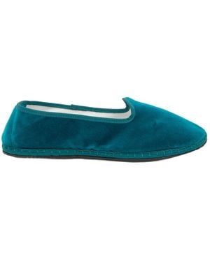 Gallo Einfarbige Grüne Samtschuhe - Blau