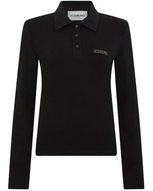 Iceberg Tops ,Zwart ,Katoen T-Shirt Van Jersey Met Looney Tunes Artwork