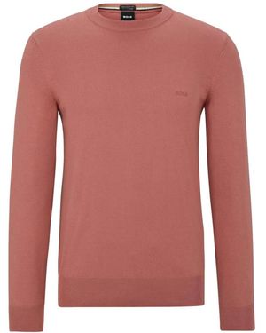 BOSS Round-Neck Knitwear - Pink