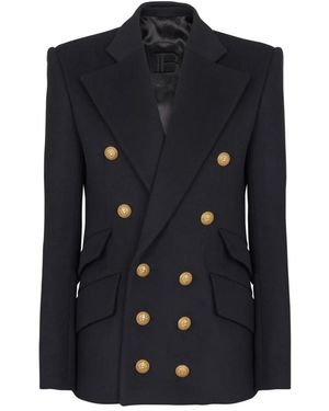 Balmain Korte Militaire Jas - Blauw