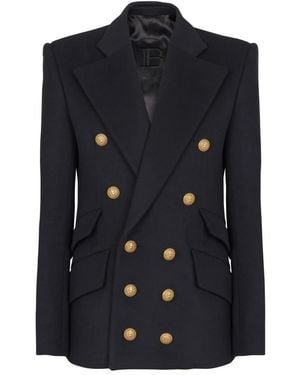 Balmain Korte Militaire Jas - Blauw